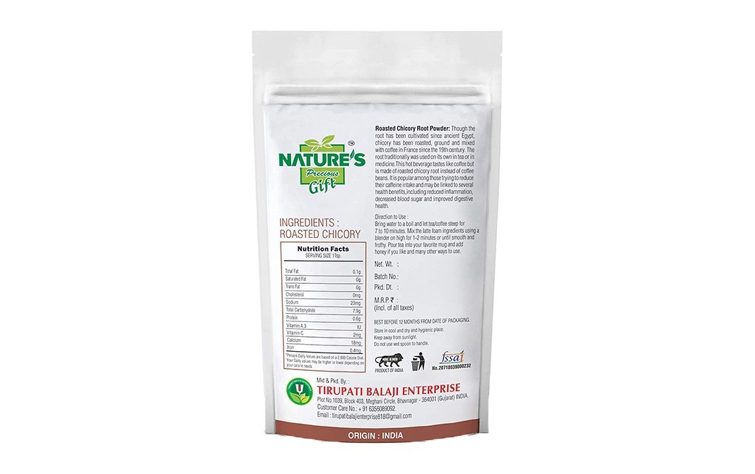 Nature's Gift Roasted Chicory Root Powder    Pack  100 grams